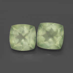 캐럿 천연 그린 프레나이트 보석, 투명한, 10.1×10 mm, 투명/반투명