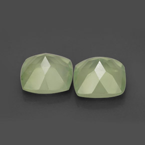 캐럿 천연 그린 프레나이트 보석, 투명한, 10.1×10 mm, 투명/반투명