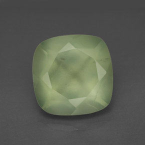 7.15캐럿 천연 그린 프레나이트, 투명한, 12×12 mm, 투명/반투명