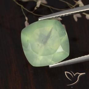6.75캐럿 천연 Light Yellow Green  프레나이트, 방석, 투명한