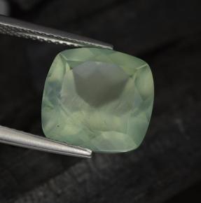 6.82캐럿 천연 그린 프레나이트, 쿠션 컷, 12×11.9 mm, 투명한