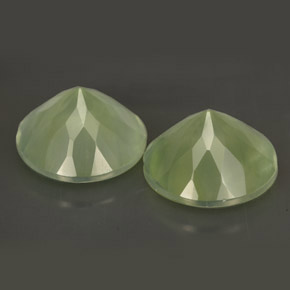캐럿 천연 그린 프레나이트 보석, 투명한, 11.88 mm, 투명/반투명