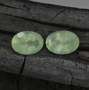 11.71캐럿 천연 그린 프레나이트 보석, 타원형 컷, 13.9×10 mm, 투명한