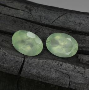11.71캐럿 천연 그린 프레나이트 보석, 타원형 컷, 13.9×10 mm, 투명한
