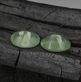 11.71캐럿 천연 그린 프레나이트 보석, 타원형 컷, 13.9×10 mm, 투명한
