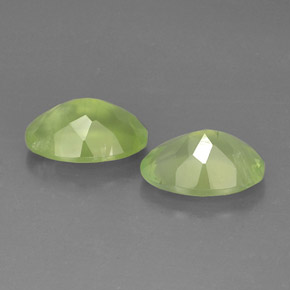 캐럿 천연 그린 프레나이트 보석, 타원형 컷, 14×9.9 mm, 투명한