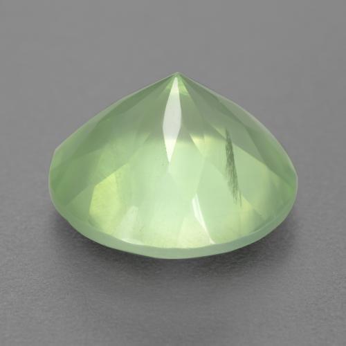 5.72캐럿 천연 미디엄 그린 프레나이트, 라운드 컷, 11.81 mm, 투명한