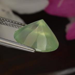 5.50캐럿 천연 그린 프레나이트, 라운드 컷, 12.02 mm, 투명한