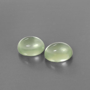 캐럿 천연 그린 프레나이트 보석, 타원형 컷, 8.1×6.2 mm, 투명한
