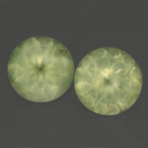 캐럿 천연 그린 프레나이트 보석, 투명한, 11.83 mm, 투명/반투명