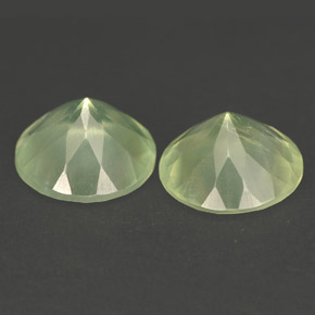 캐럿 천연 그린 프레나이트 보석, 투명한, 11.83 mm, 투명/반투명