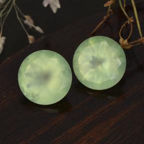 11.55캐럿 천연 Yellow Green  프레나이트 보석, 라운드 컷, 11.96 mm, 투명한