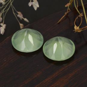 11.55캐럿 천연 Yellow Green  프레나이트 보석, 라운드 컷, 11.96 mm, 투명한