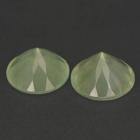 캐럿 천연 그린 프레나이트 보석, 투명한, 12.01 mm, 투명/반투명