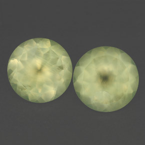 캐럿 천연 그린 프레나이트 보석, 투명한, 12.06 mm, 투명/반투명