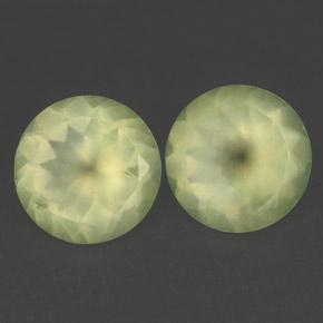 캐럿 천연 그린 프레나이트 보석, 투명한, 12.06 mm, 투명/반투명