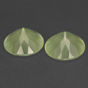캐럿 천연 그린 프레나이트 보석, 투명한, 12.06 mm, 투명/반투명
