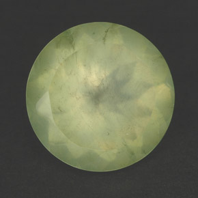 5.90캐럿 천연 그린 프레나이트, 라운드 컷, 12.08 mm, 투명한