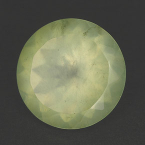 5.90캐럿 천연 그린 프레나이트, 라운드 컷, 12.08 mm, 투명한