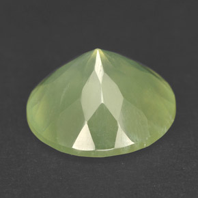 5.90캐럿 천연 그린 프레나이트, 라운드 컷, 12.08 mm, 투명한