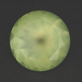 5.47캐럿 천연 그린 프레나이트, 투명한, 12.04 mm, 투명/반투명