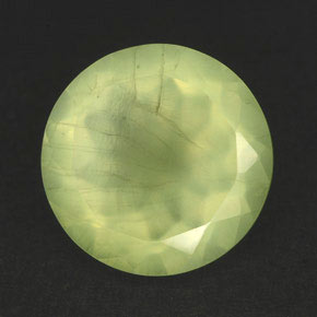 5.39캐럿 천연 그린 프레나이트, 투명한, 11.97 mm, 투명/반투명