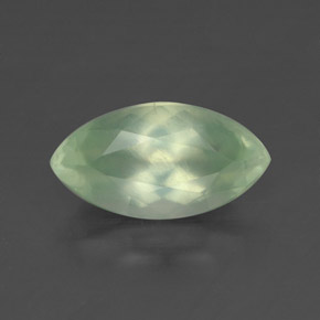 1.19캐럿 천연 그린 프레나이트, 투명한, 9.6×5.2 mm, 투명/반투명