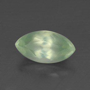 1.19캐럿 천연 그린 프레나이트, 투명한, 9.6×5.2 mm, 투명/반투명