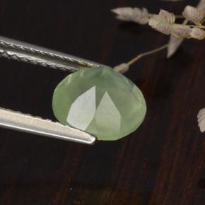 1.91캐럿 천연 그린 프레나이트, 라운드 컷, 7.82 mm, 투명한