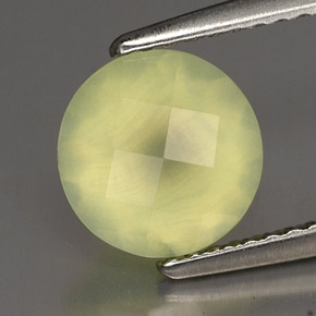 1.77캐럿 천연 그린 프레나이트, 투명한, 7.77 mm, 투명/반투명