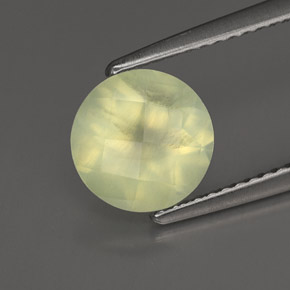 1.86캐럿 천연 그린 프레나이트, 투명한, 7.87 mm, 투명/반투명