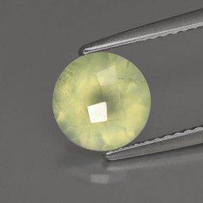 1.87캐럿 천연 그린 프레나이트, 투명한, 7.88 mm, 투명/반투명