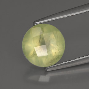 1.91캐럿 천연 그린 프레나이트, 투명한, 8.03 mm, 투명/반투명