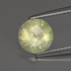 1.80캐럿 천연 녹색 프레나이트, 투명한, 투명/반투명