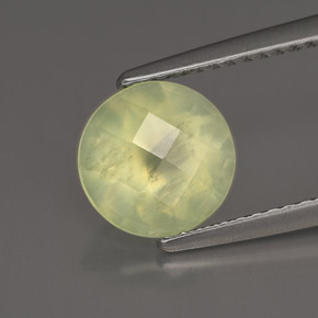 1.93캐럿 천연 그린 프레나이트, 라운드 컷, 8.05 mm, 투명한