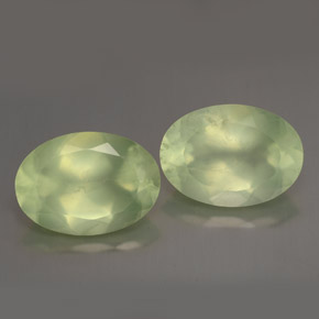 캐럿 천연 그린 프레나이트 보석, 투명한, 14×10 mm, 투명/반투명