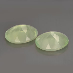 캐럿 천연 그린 프레나이트 보석, 투명한, 14×10 mm, 투명/반투명
