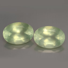 캐럿 천연 그린 프레나이트 보석, 투명한, 14×10 mm, 투명/반투명