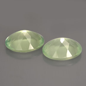 캐럿 천연 그린 프레나이트 보석, 투명한, 14×10 mm, 투명/반투명