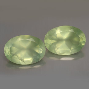 캐럿 천연 그린 프레나이트 보석, 투명한, 13.9×10 mm, 투명/반투명