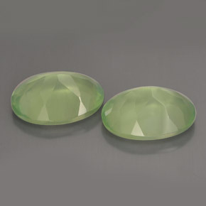 캐럿 천연 그린 프레나이트 보석, 타원형 컷, 14×10.1 mm, 투명한