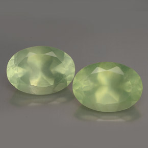 캐럿 천연 그린 프레나이트 보석, 타원형 컷, 14.1×10.1 mm, 투명한