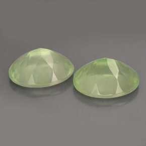 캐럿 천연 그린 프레나이트 보석, 타원형 컷, 14.1×10.1 mm, 투명한