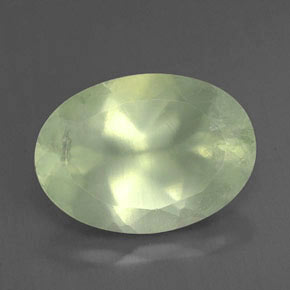 5.61캐럿 천연 그린 프레나이트, 투명한, 14×10.1 mm, 투명/반투명