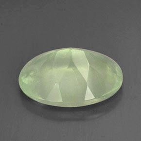 5.61캐럿 천연 그린 프레나이트, 투명한, 14×10.1 mm, 투명/반투명