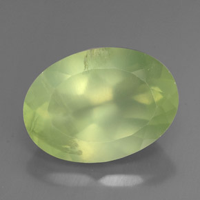 6.17캐럿 천연 그린 프레나이트, 투명한, 14.1×10.2 mm, 투명/반투명