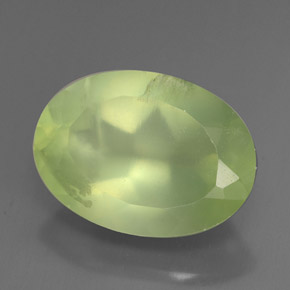 6.17캐럿 천연 그린 프레나이트, 투명한, 14.1×10.2 mm, 투명/반투명