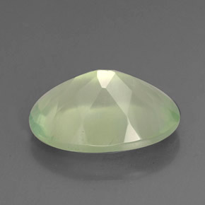 5.71캐럿 천연 그린 프레나이트, 타원형 컷, 14×10 mm, 투명한