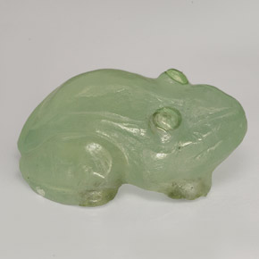 20.35캐럿 천연 그린 프레나이트, 투명한, 20.7×14.8 mm, 투명/반투명