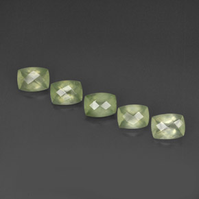 캐럿 천연 라이트 그린 프레나이트 보석, 투명한, 8.2×6.1 mm, 투명/반투명